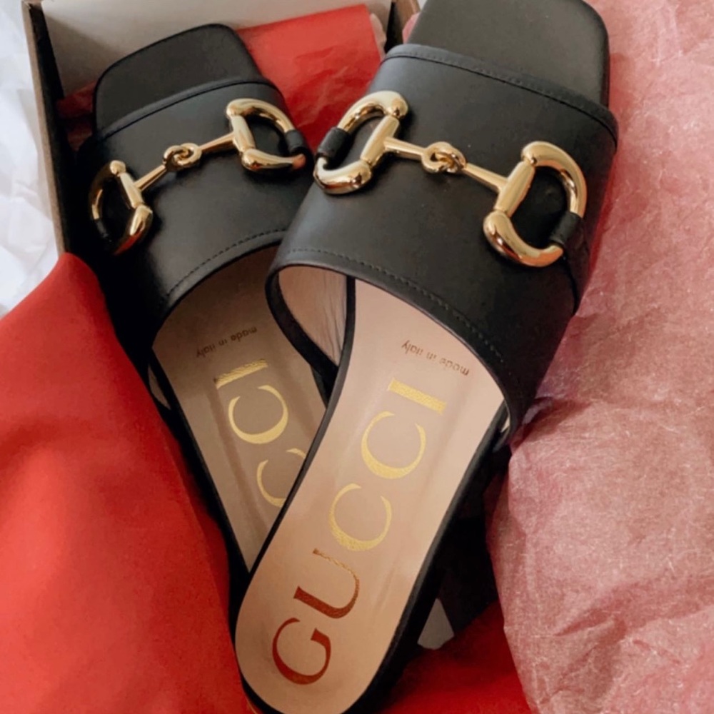 Gucci Horsebit Slide Sandals (36)